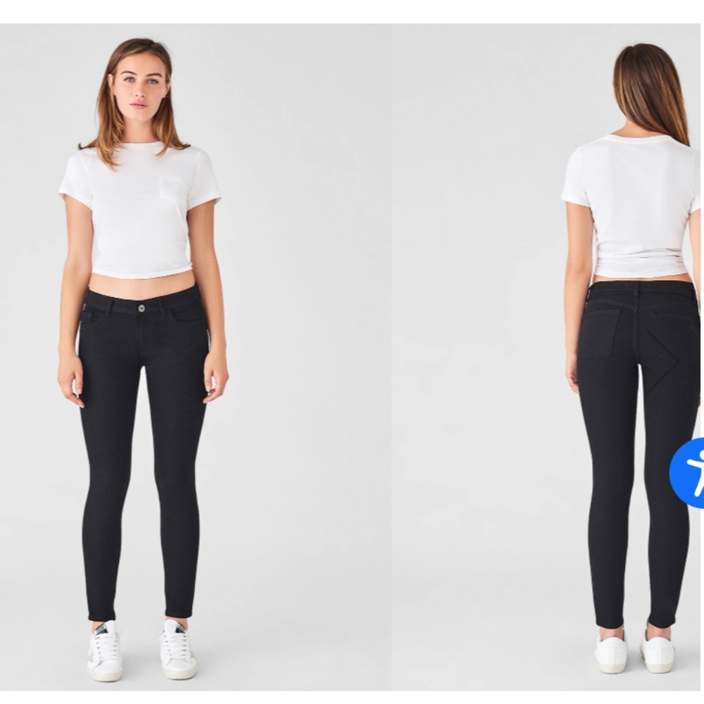 DL1961 Emma Black Skinny Instasculpt Jeans 30